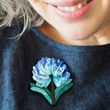 Abundant Agapanthus Brooch