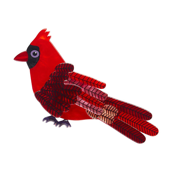 Crimson Cardinal Brooch