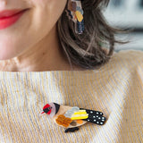 Go for Goldfinch Brooch