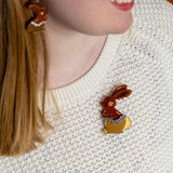 Cocoa the Bunny Brooch