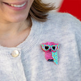 Waldo the Wacky Wise Owl Brooch