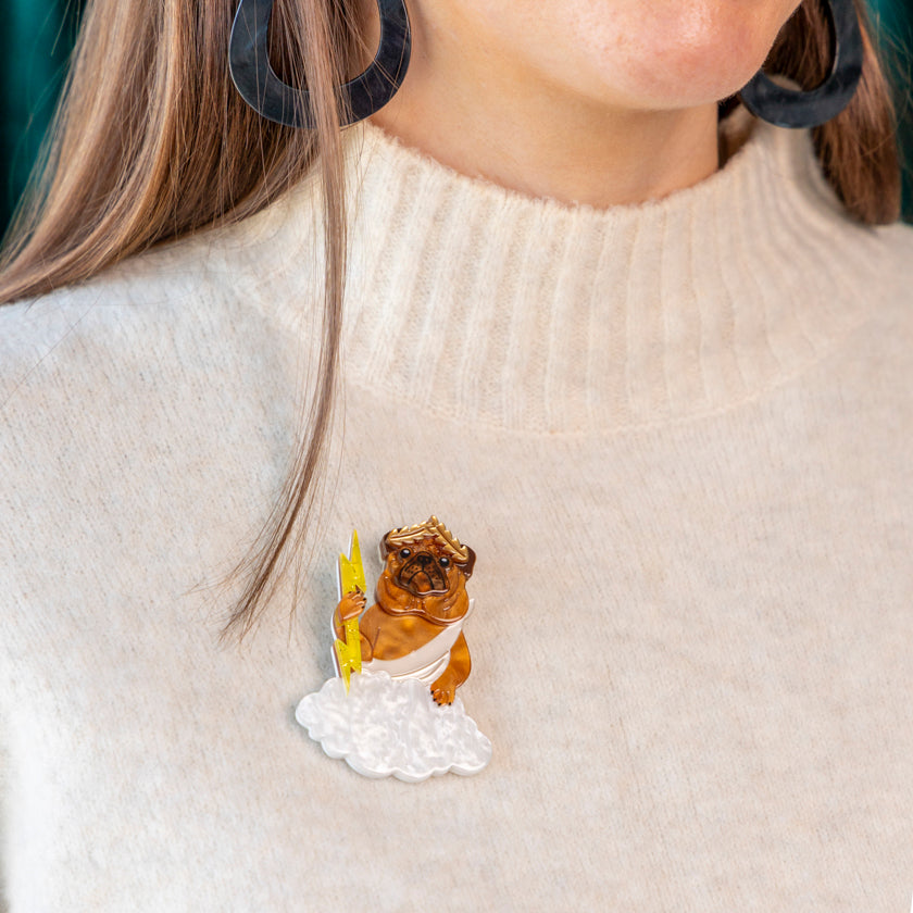 The Pious Pug Brooch