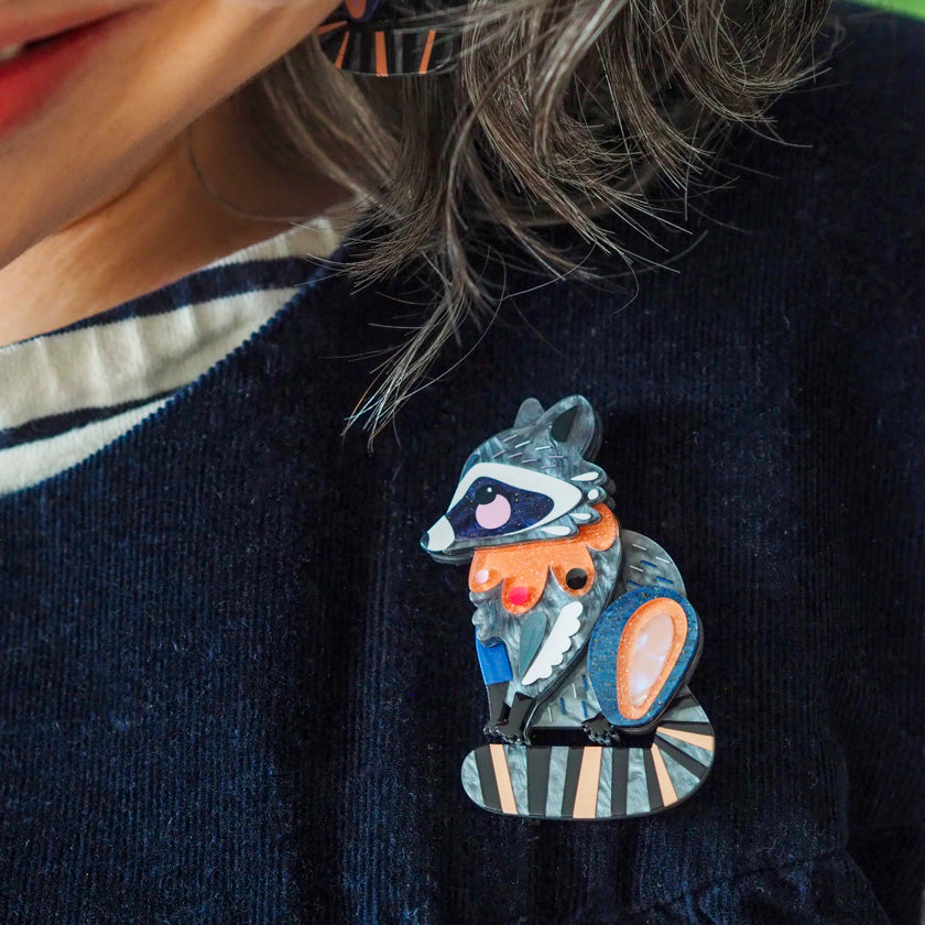 The Resourceful Raccoon Brooch