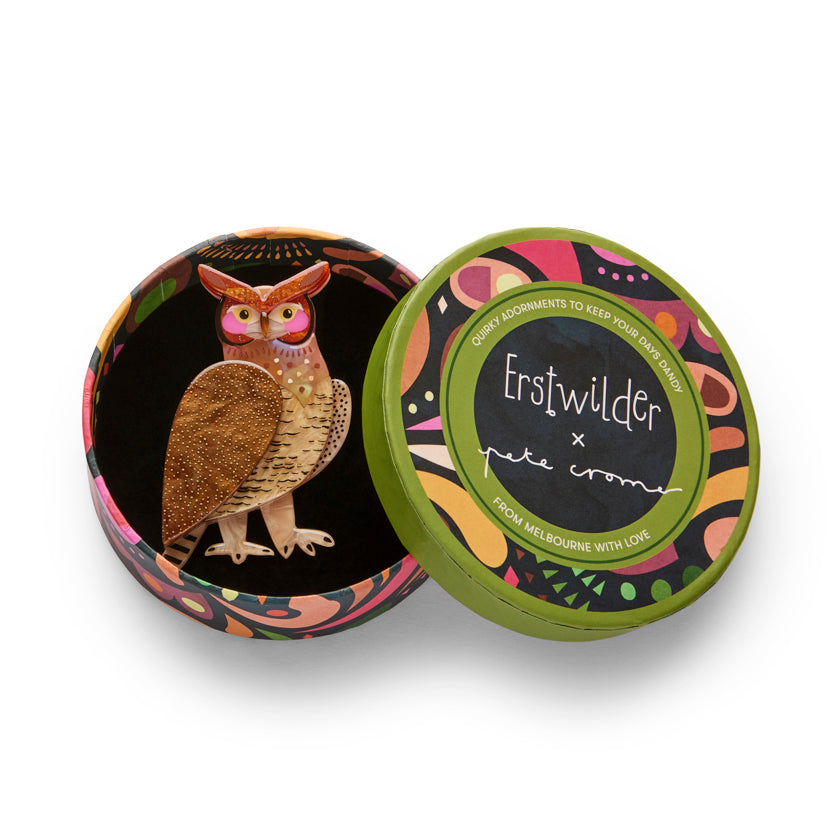 The Grand Great Horned Owl Brooch