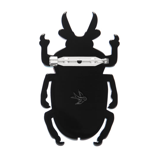 Ruby the Rainbow Stag Beetle Brooch