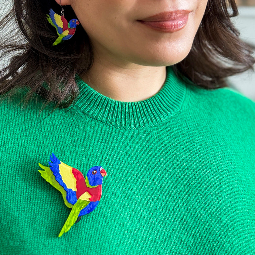 Lulu the Lorikeet Brooch