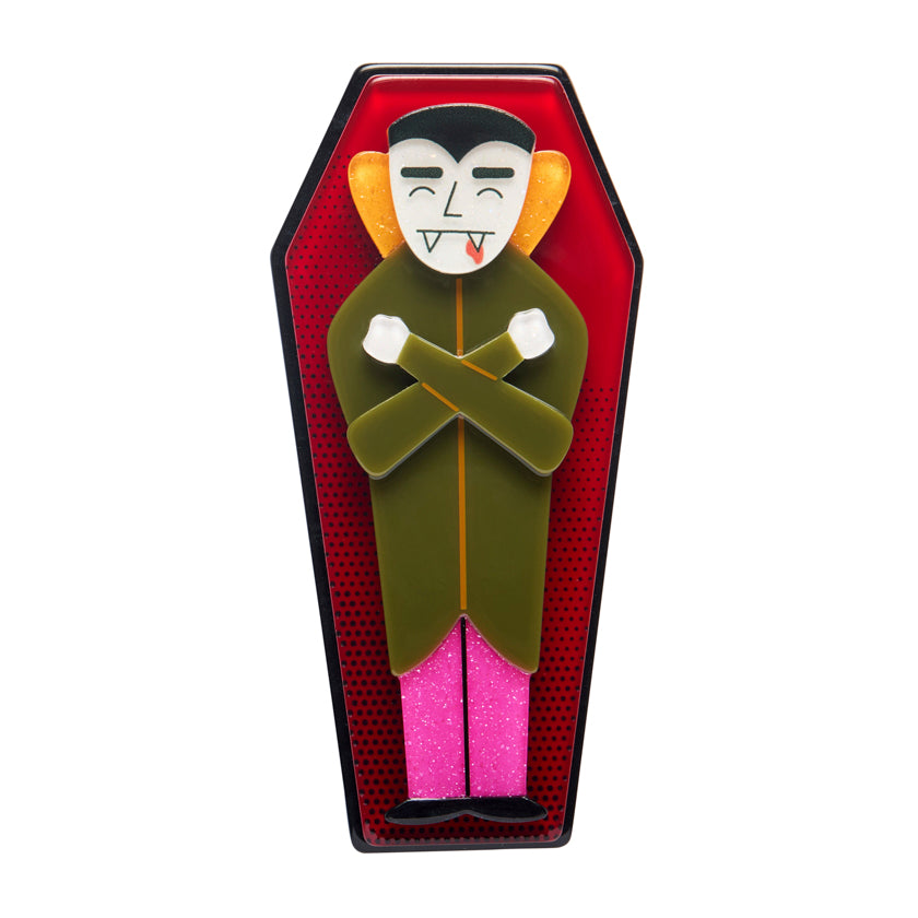 Cozy Coffin Brooch
