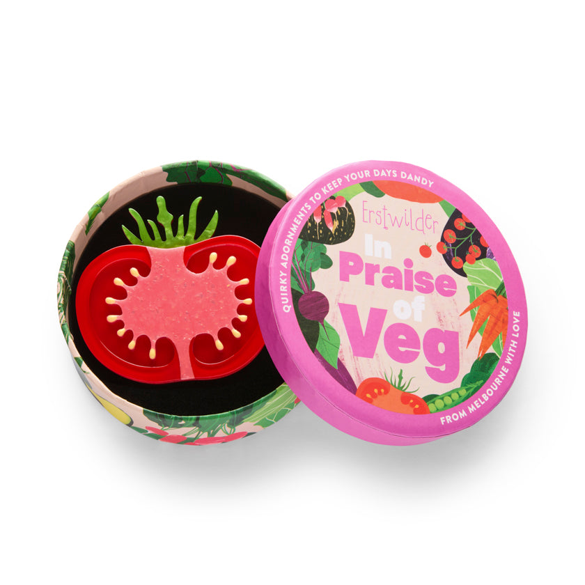Tomato Time Brooch