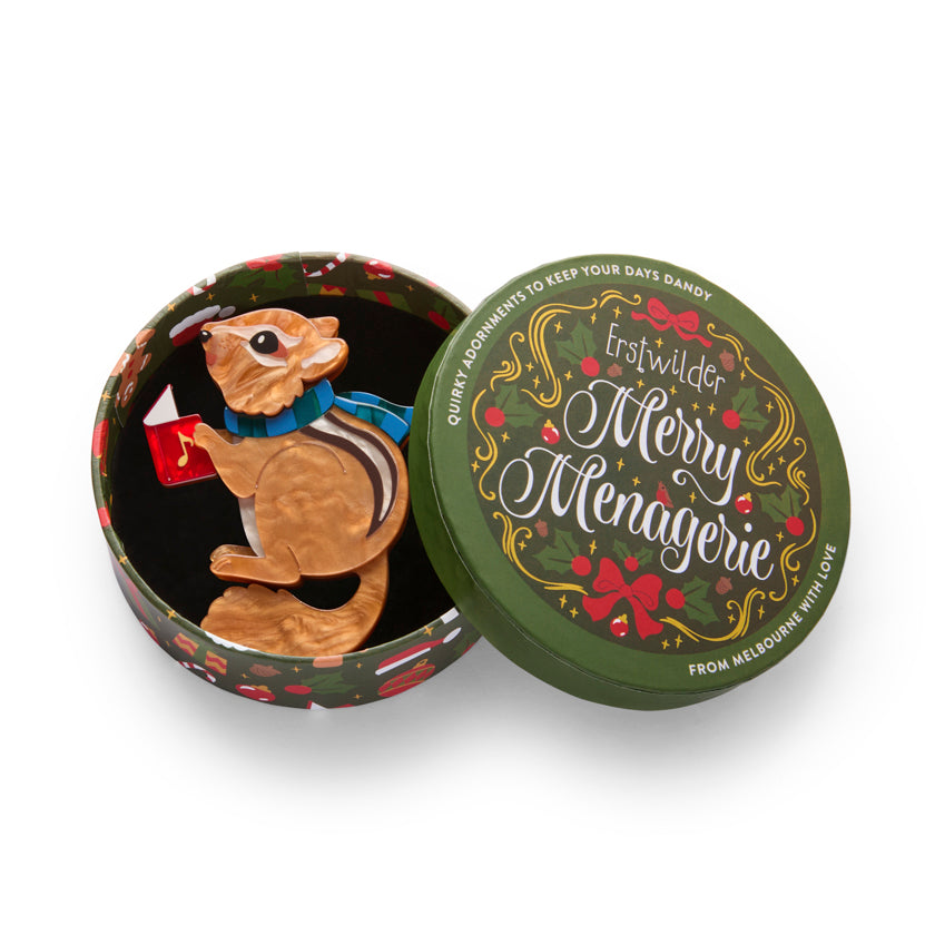 Charlie the Chipmunk Brooch