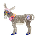 Devoted Donkey Brooch