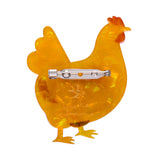 Clara the Chicken Brooch