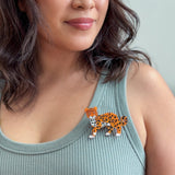 Amur Leopard Brooch