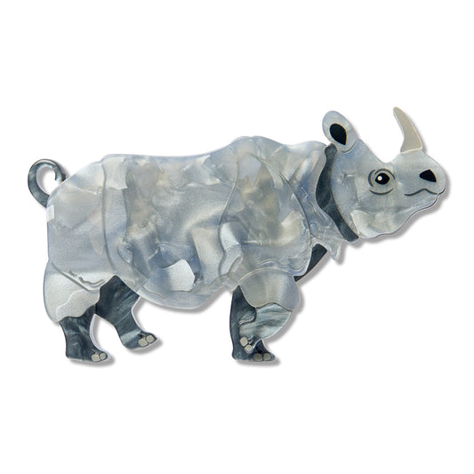 Javan Rhino Brooch