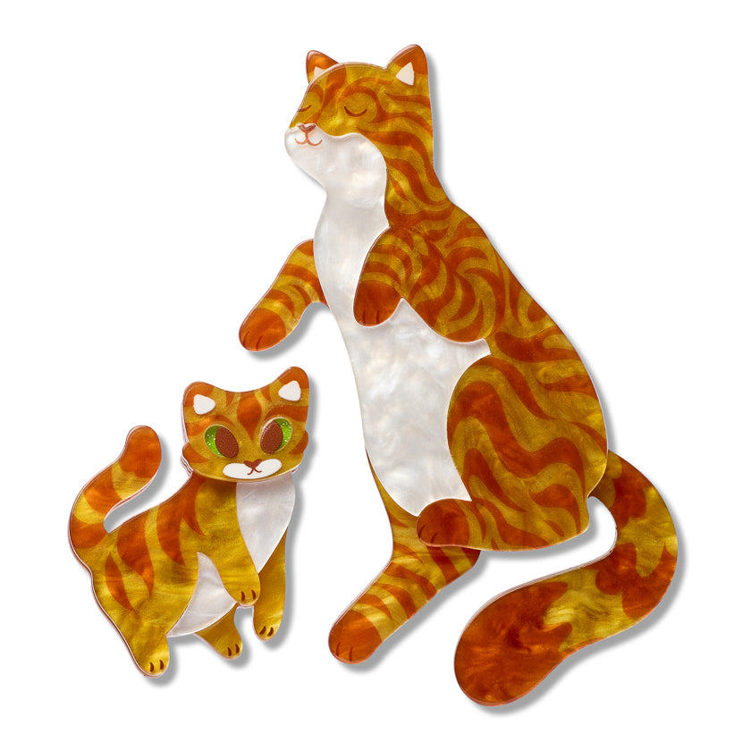 Purrfect Harmony Brooch Pair
