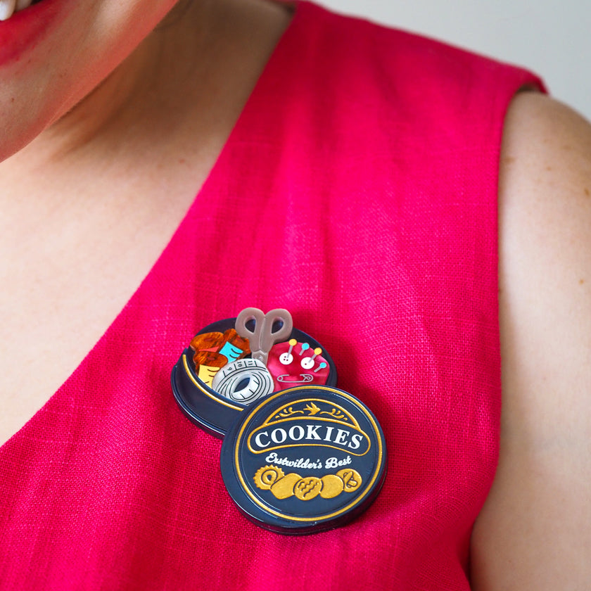 Cookie Tin Secrets Brooch