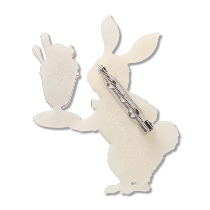 Rabbit Waiter Brooch
