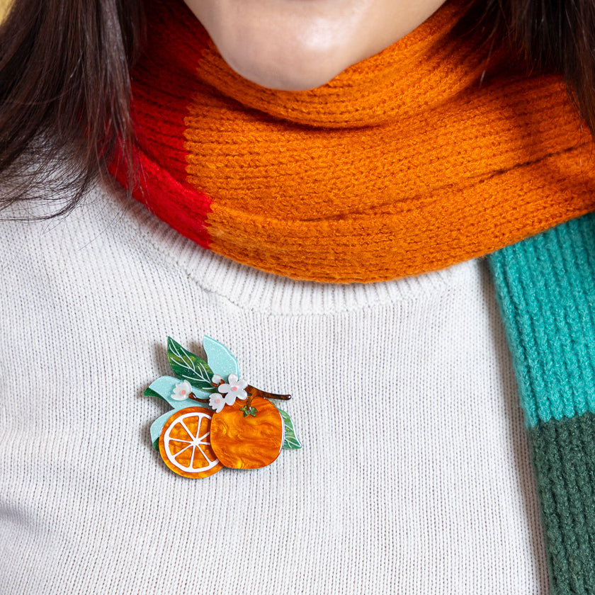 Orange Crush Brooch