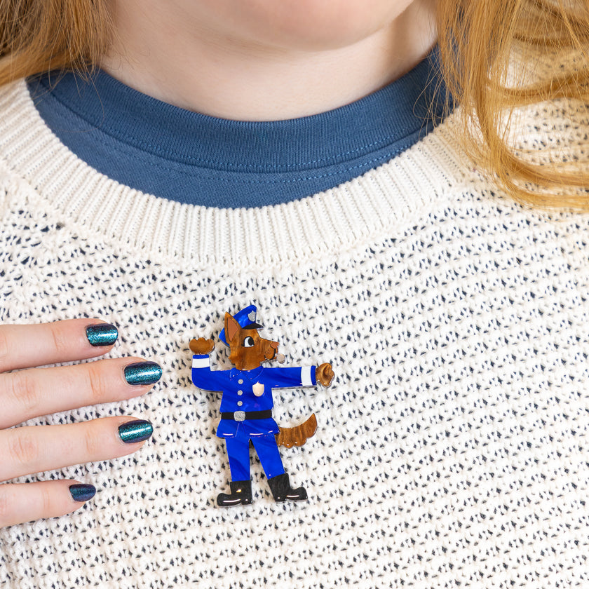 Officer Wags Brooch