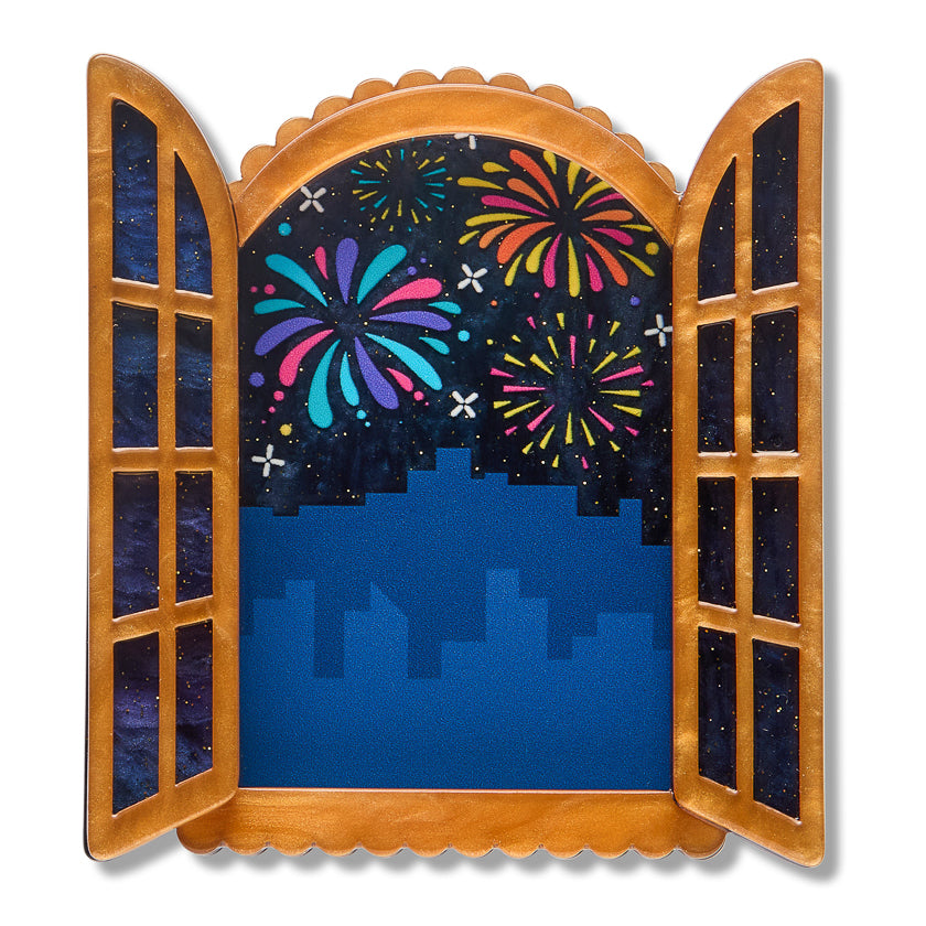 Fireworks Far & Wide Brooch