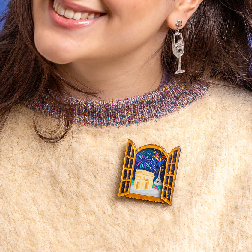 Fireworks Far & Wide Brooch