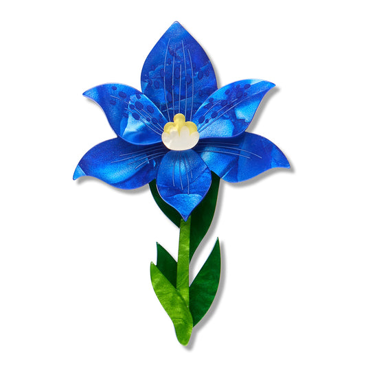 Spotted Sun-Orchid Brooch