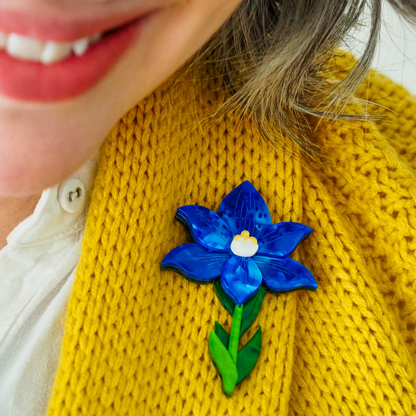 Spotted Sun-Orchid Brooch