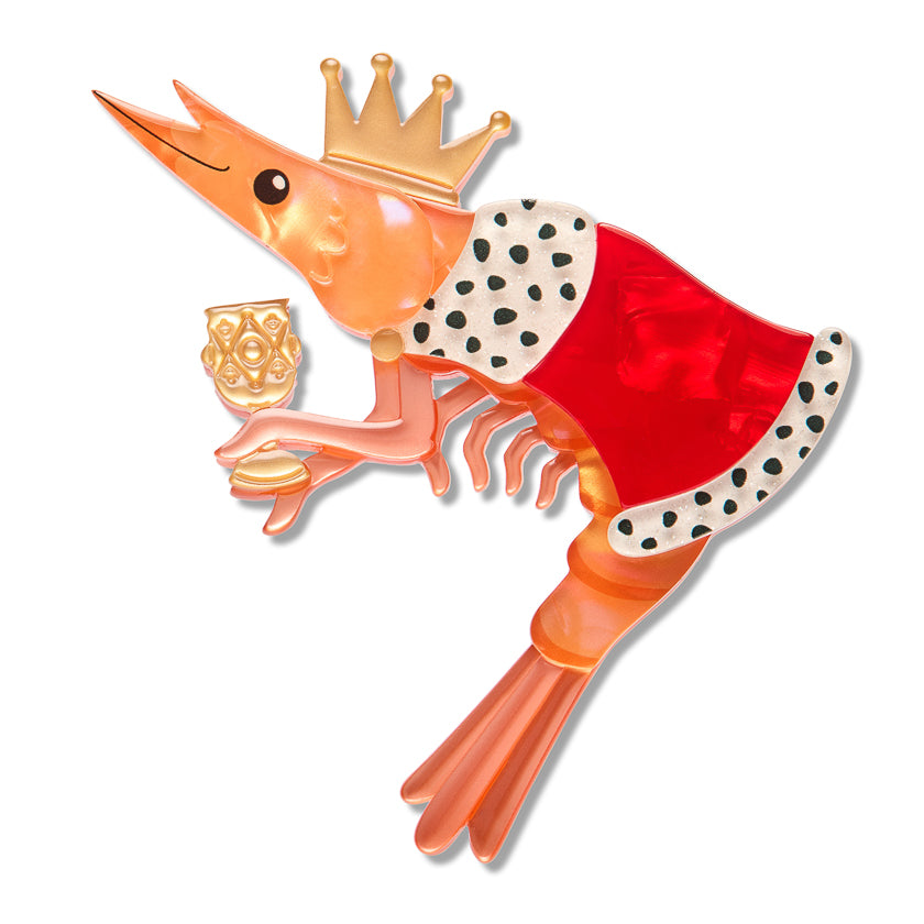 Pascal the King Prawn Brooch