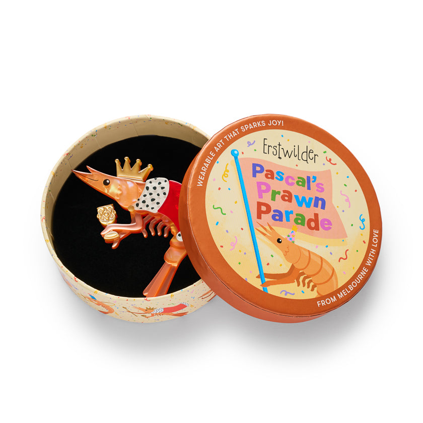 Pascal the King Prawn Brooch