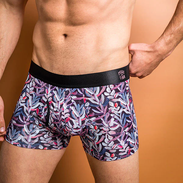 PEGGY AND FINN Protea Burgundy Bamboo Underwear