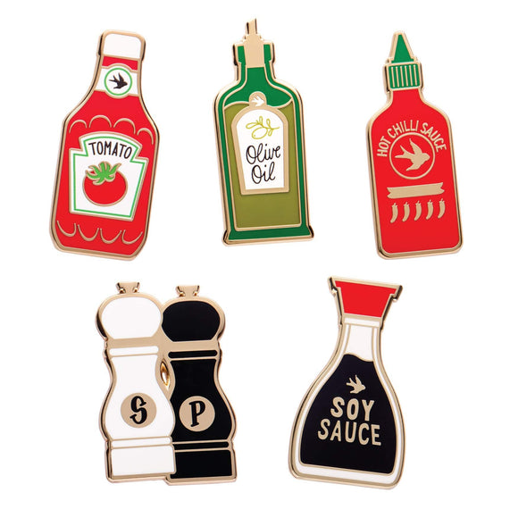 Erstwilder Condiments Enamel Pin Pack