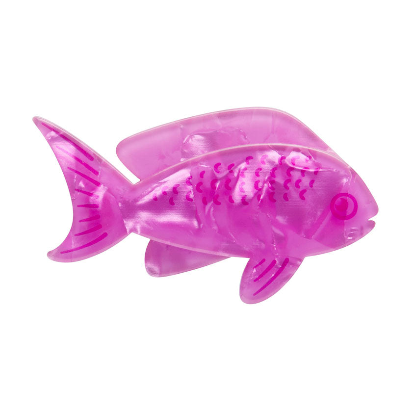 Pink Fish Simplified Mini Brooch