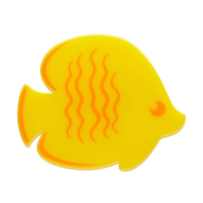 Yellow Fish Simplified Mini Brooch