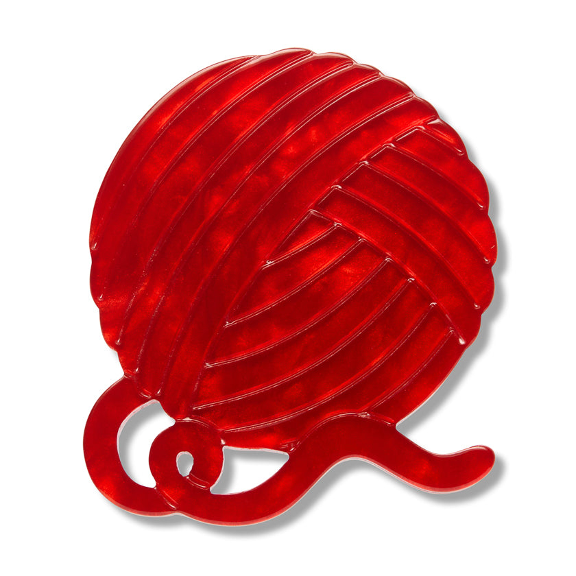 Ball of Yarn Simplified Mini Brooch