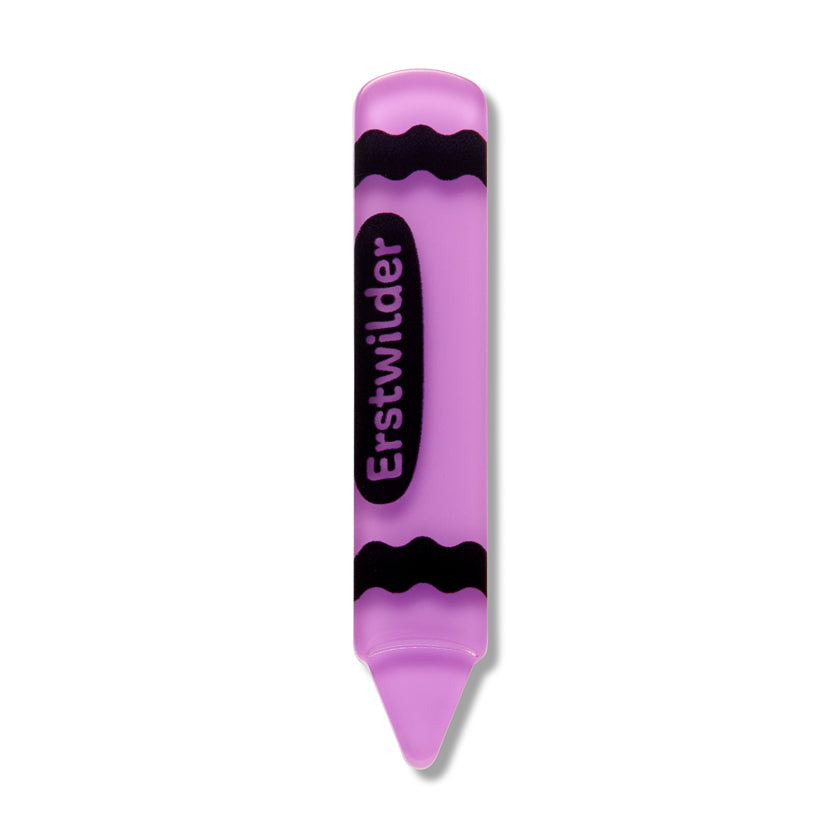 Crayon Simplified Mini Brooch - Purple