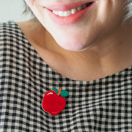 Apple Simplified Mini Brooch