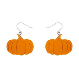 Pumpkin Mirror Drop Earrings - Orange