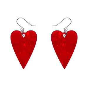 From the Heart Essential Drop Earrings - Red