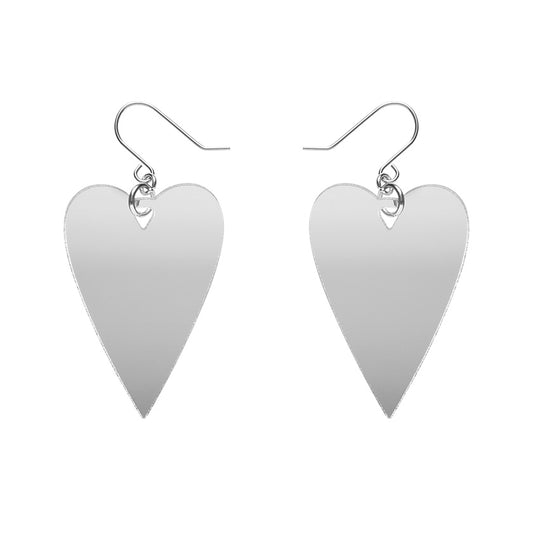 From the Heart Essential Drop Earrings - Silver