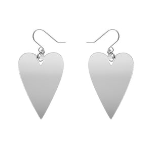 From the Heart Essential Drop Earrings - Silver