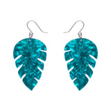 Large Leaf Essential Drop Earrings - Green