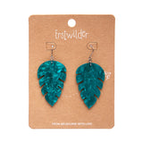 Large Leaf Essential Drop Earrings - Green