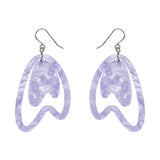 Atomic Boomerang Drop Earrings - Lilac