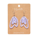 Atomic Boomerang Drop Earrings - Lilac