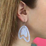 Atomic Boomerang Drop Earrings - Lilac