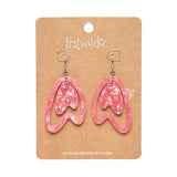 Atomic Boomerang Drop Earrings - Pink