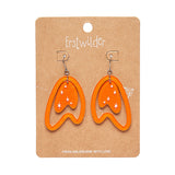 Atomic Boomerang Drop Earrings - Orange