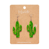 Cactus Drop Earrings - Light Green