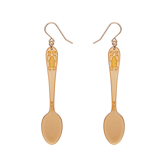 Spoon, Please! Drop Earrings - Gold