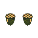 Acorn Stud Earrings - Green