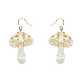 Mushroom Drop Earrings - Cream